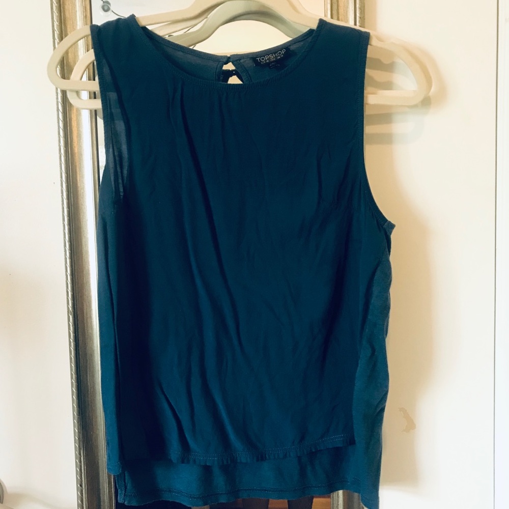 Topshop Blue Tank Top